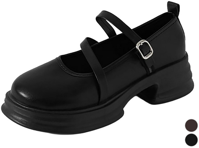 착한구두 여성용 체니 스트랩 키높이 메리제인 로퍼 PMLTR1g107