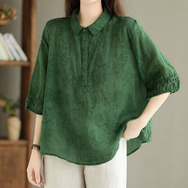 포플러앤씨 여성용 다니 카라넥7부 블라우스 P25SMBL052305