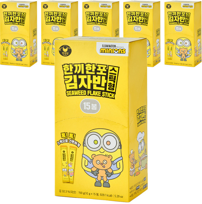만전김 미니언즈 한끼한포 스틱 김자반, 150g, 6개