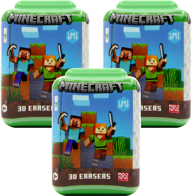 마인크래프트 3D 지우개, 랜덤발송, 3개