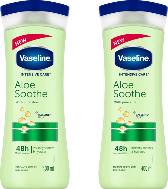 Vaseline 凡士林 乳液 蘆薈清爽, 400ml, 2件