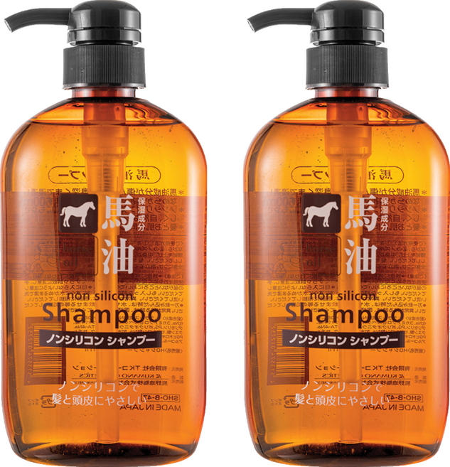 KUMANO 熊野油脂 HO馬油洗髮精, 600ml, 2瓶