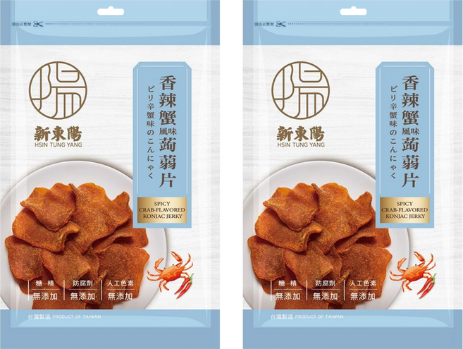 新東陽 香辣蟹風味蒟蒻片, 100g, 2包