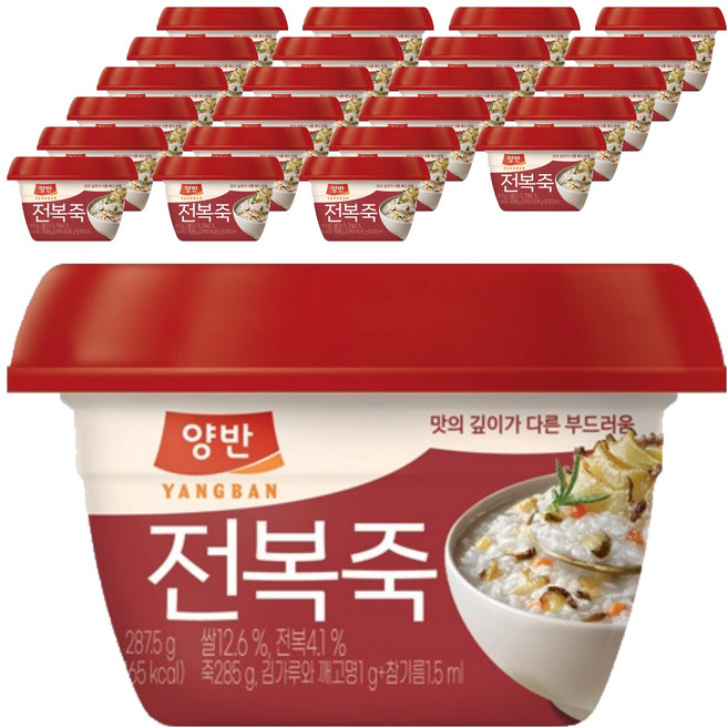 양반 전복죽, 287.5g, 24개