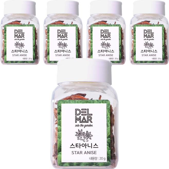 딜리셔스마켓 스타아니스홀 천연향신료, 20g, 5개