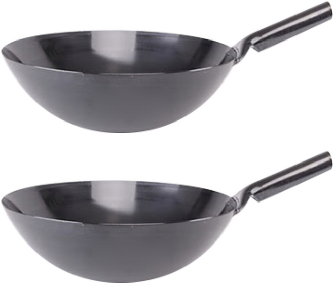 한국 철 코팅 북경팬 쇠손잡이, 39cm, 2개