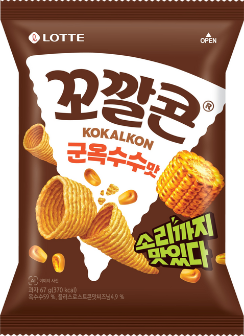 꼬깔콘 군옥수수맛, 67g, 1개