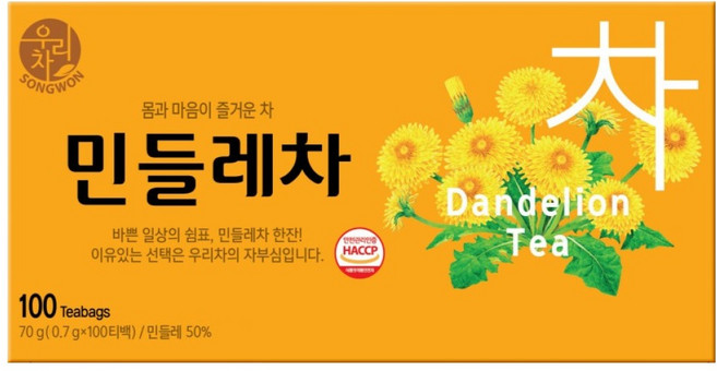 우리차 민들레차, 0.7g, 100개입, 1개