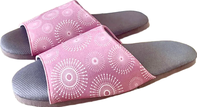 TAIWAN SLIPPER 台灣犀利趴 療癒系 森活家居拖鞋 條紋 M(23~25cm) 微光紫 1雙