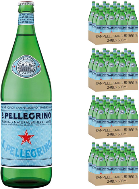 SANPELLEGRINO 聖沛黎洛 天然氣泡礦泉水, 500ml, 96瓶