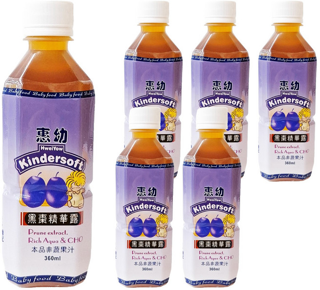 Hwei Yow 惠幼 黑棗精華露飲品, 360ml, 6瓶