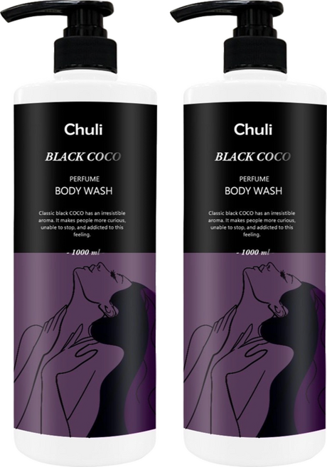 Chuli 初梨 女神系列 香水沐浴乳 BLACK COCO, 1L, 2瓶
