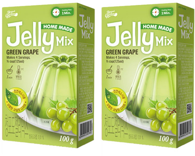 브레드가든 청포도젤리믹스 젤리만들기, 100g, 2개