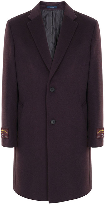 바쏘 울 캐시미어 2버튼 싱글 체스터 코트 BSX4CA54A