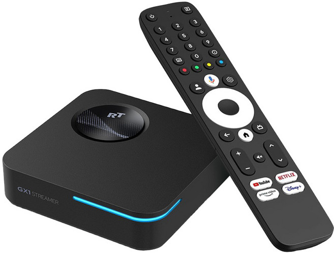 RockTek 雷爵 串流 Google TV 4K智慧電視盒, 1個, RT-GX1