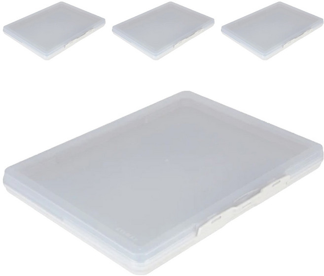 SYSmAX 兩用A4文件收納盒 S, 透明色, 4個