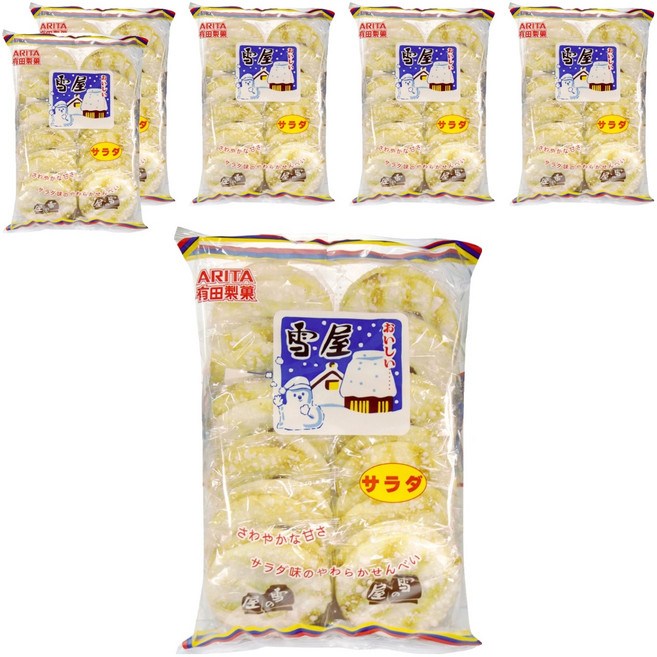 ARITA 有田製菓 雪屋 米菓原味 12包, 190g, 6袋
