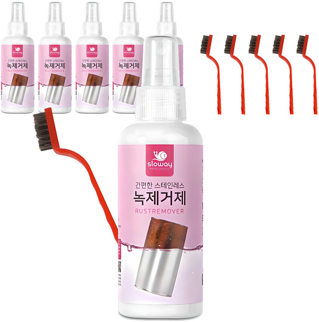 슬로웨이 간편한 스테인레스 녹제거제+브러쉬, 150ml, 6개