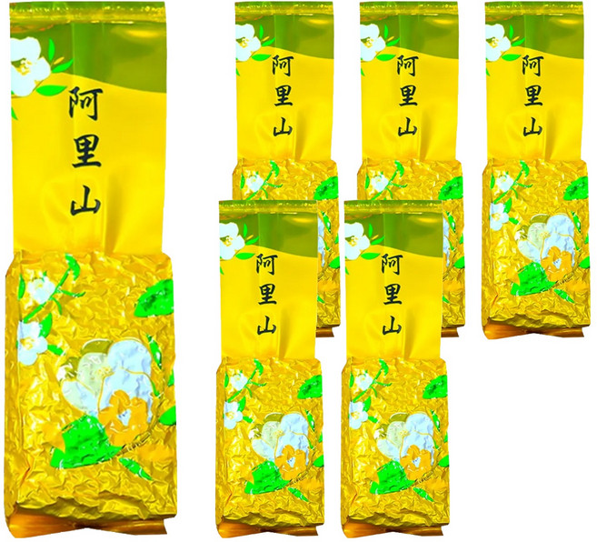 龍源茶品 鑫龍源 阿里山茶香奶韻金萱烏龍高山茶葉 附提袋, 1組, 150g, 6包