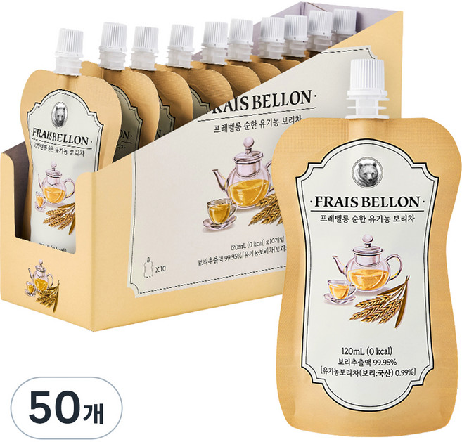 프레벨롱 순한 유기농 보리차, 120ml, 50개