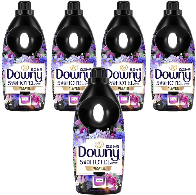 다우니 초고농축 호텔 컬렉션 섬유유연제 미스티크 본품, 1L, 5개