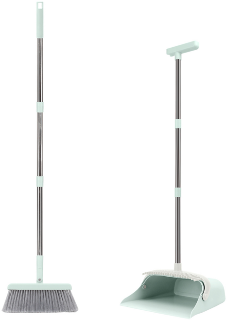코멧 홈 빗자루 쓰레받기 세트, 1개, 그린
