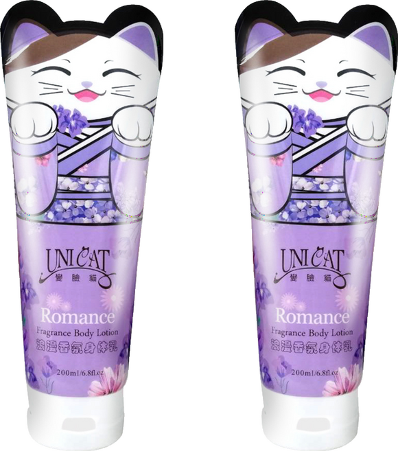 UNICAT 變臉貓 浪漫香氛身體乳 質地清爽 持久留香 溫潤養膚, 200ml, 2條