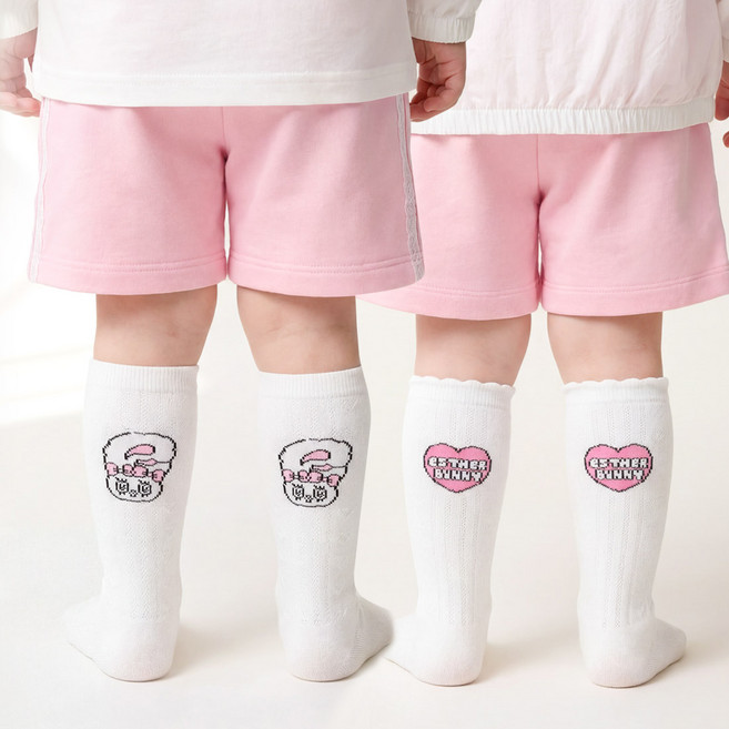 에스더버니리틀 러블리 버니 매쉬 반타이즈 2족 세트