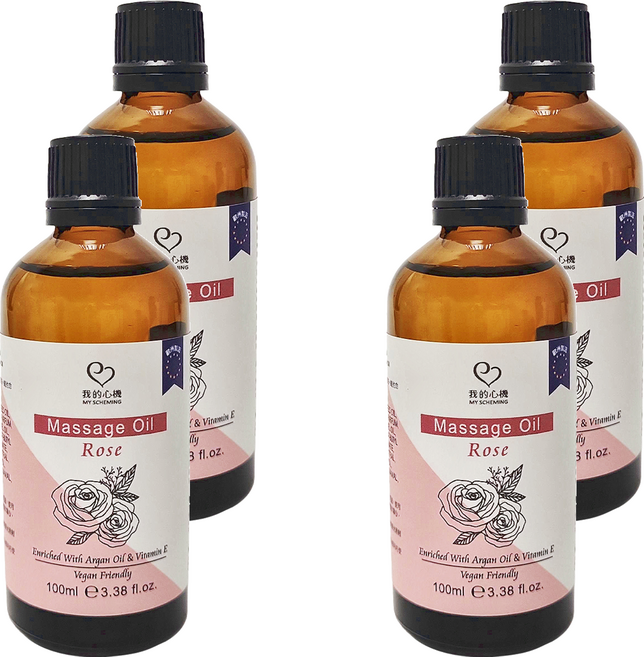 MY SCHEMING 我的心機 玫瑰太陽花潤澤身體按摩油, 100ml, 4件