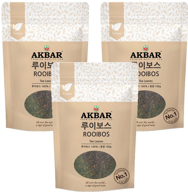 아크바 루이보스 허브티 잎차, 100g, 1개입, 3개