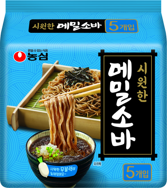 농심 메밀소바, 127g, 40개