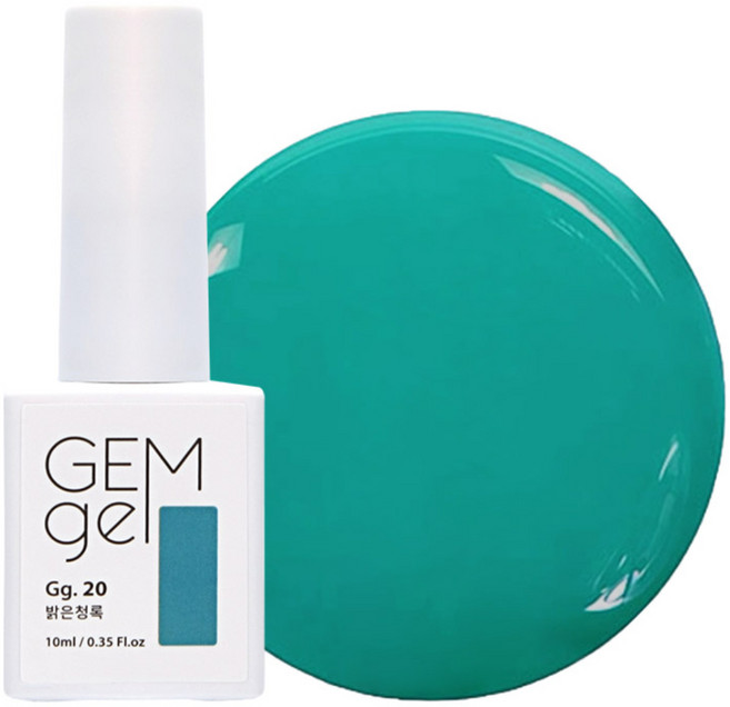 아이빛 네일아트 젬젤 컬러 젤네일, 20밝은청록, 10ml, 1개