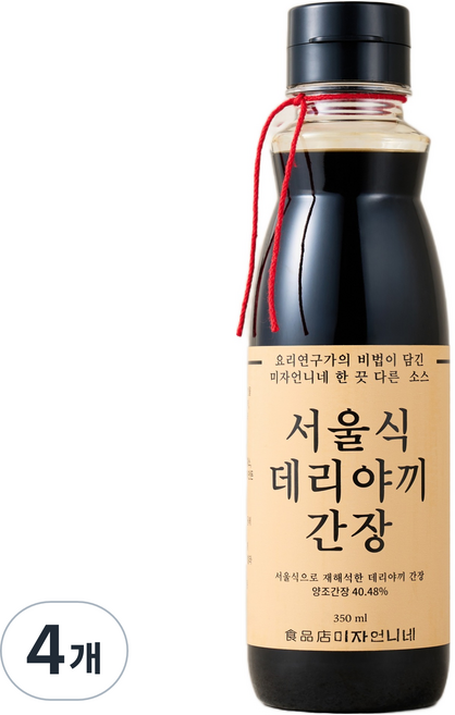 미자언니네 서울식 데리야끼 간장, 4개, 350ml