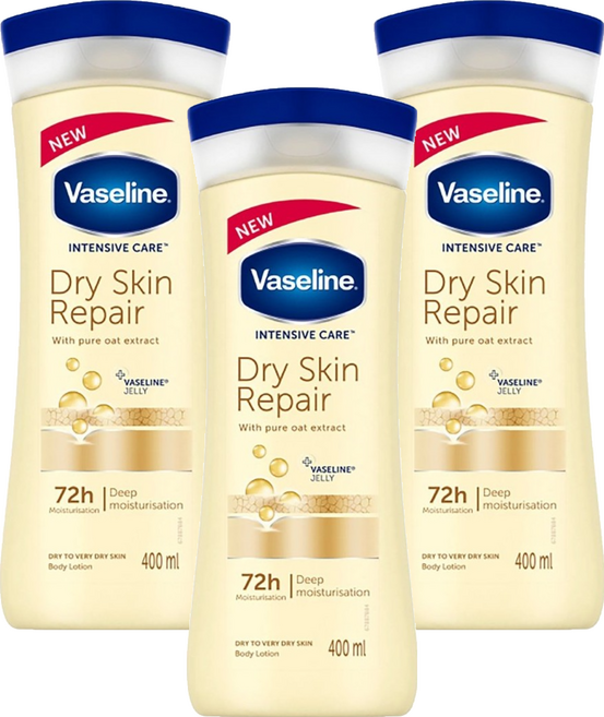 Vaseline 凡士林 潤膚乳液 全效滋潤, 400ml, 3瓶