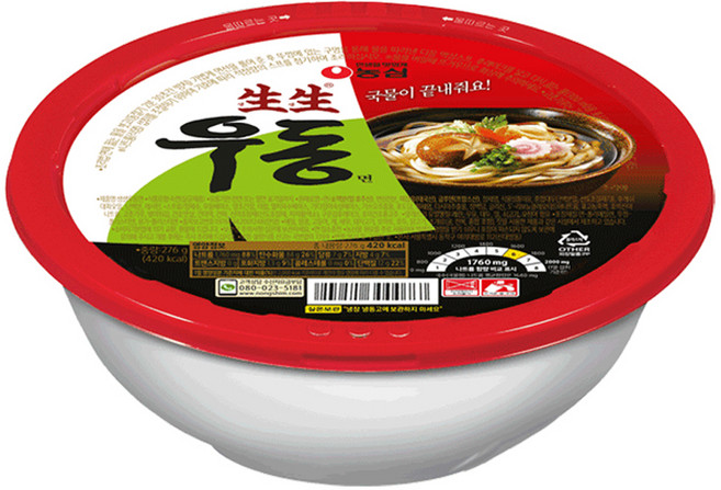 생생우동 용기, 276g, 1개