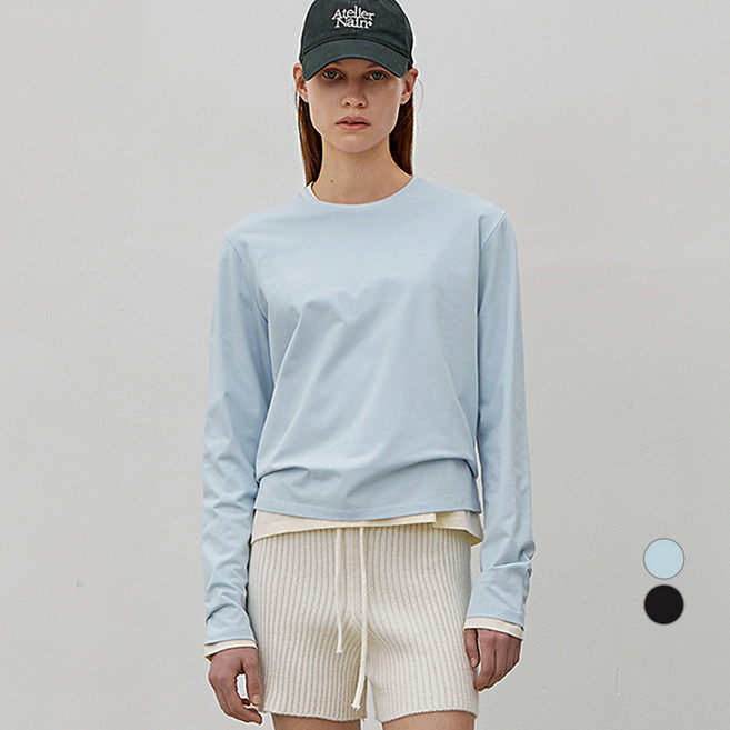 아틀리에나인 여성용 에센셜 실켓 스탠다드 티 T-6790