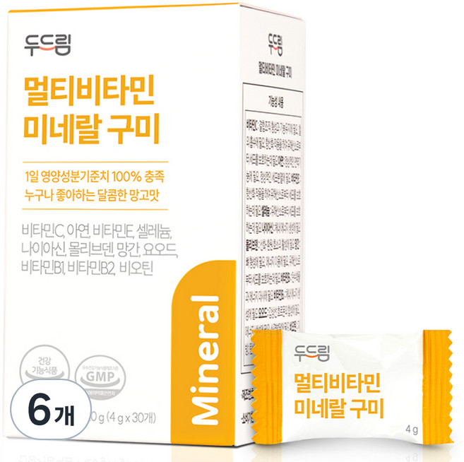 두드림 구미 젤리 멀티비타민 30p, 120g, 6개