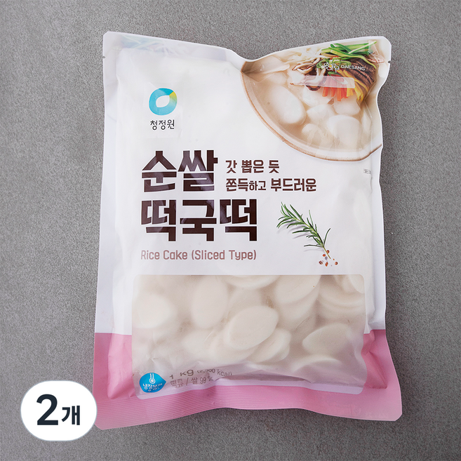 청정원 순쌀 떡국떡, 1kg, 2개