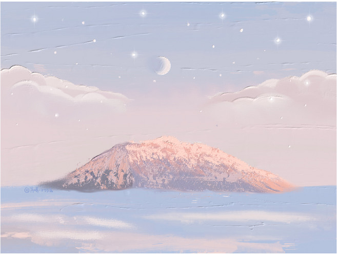 044.韓國掛布 043, 粉色山丘