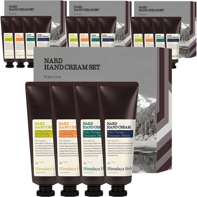 나드 핸드크림 라벤더머스크 + 티트리로즈마리 + 레몬민트 + 탠저린 유칼립투스 세트, 50ml, 4개