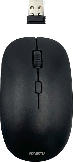 RASTO RM27 辦公 Wireless 滑鼠 黑色 800-1000-1200 DPI R-PCA031 4鍵 靜音