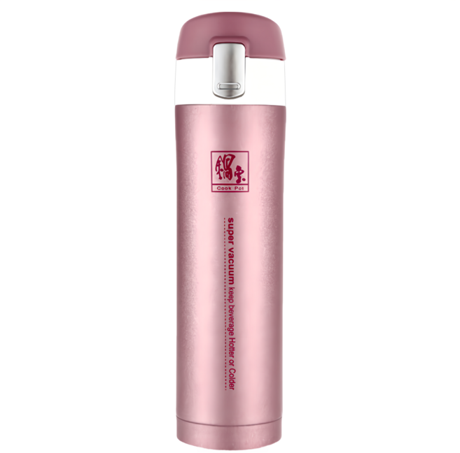 cook power 鍋寶 超真空彈跳杯, 粉色, 410ml, 1個
