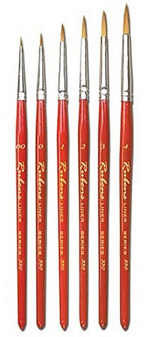 루벤스 330 세필 인조 붓 6pcs, 1세트, 단일사이즈