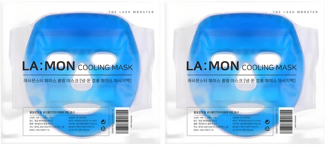 라몽 냉온겸용 페이스 마스크 마사지팩, 블루, 2개 - 쿠팡