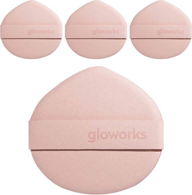 글로웍스 루비셀 4중 빅 쿠션 퍼프 2p, 2개