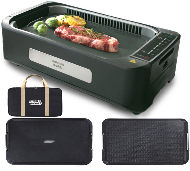 스마트베리 케이 전기 휴대용 그릴 + 가방 세트, SBG-01(다크블랙)