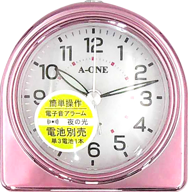 A-ONE 金吉星 夜光指針鬧鐘 TG-0194 7.7 x 7.7 x 4.4cm 88g, 顏色隨機