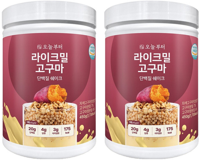 Fromtoday Like Meal 地瓜味蛋白奶昔, 2個, 450g