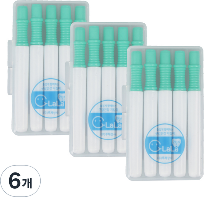 오랄라 치간칫솔 기본형 S 1.0mm, 5개입, 6개