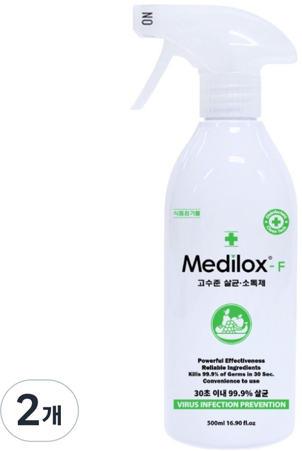 Medilox 食品用消毒清潔噴霧, 500ml, 2瓶